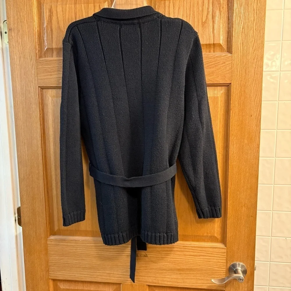 Croft & Barrow Women’s XL Belted Cardigan Sweater - Dark Navy Blue - Wool Blend